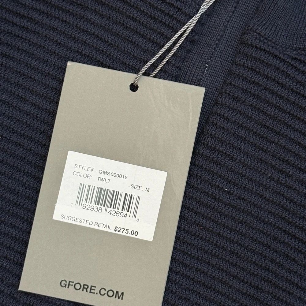 G/FORE Wind Breaker Merino  Wool quarter zip pullover - Picture 4 of 5